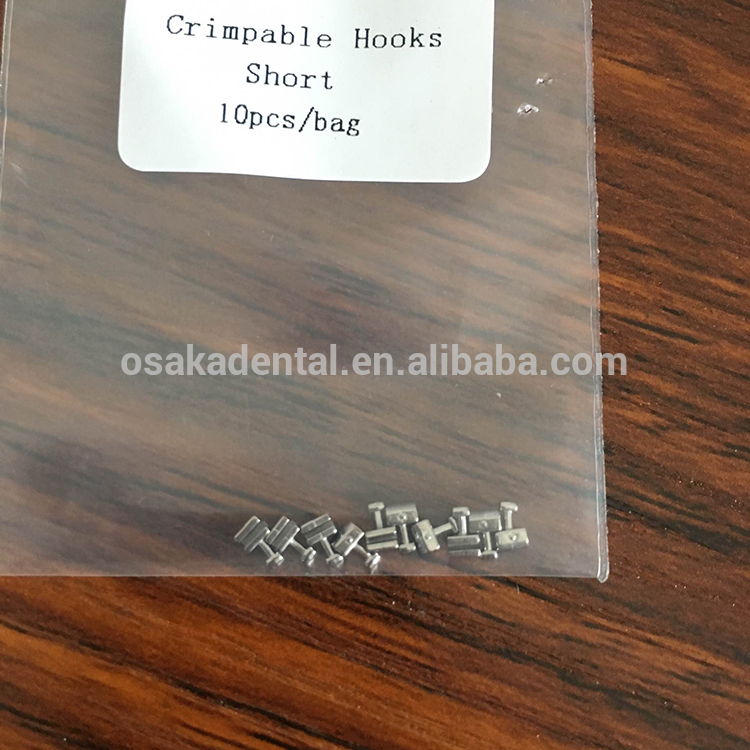 thumbnail image 2 of 100 Pack Dental Orthodontic Crimpable Hooks – Short Square 1.8mm Stainless Steel 2 of 6
