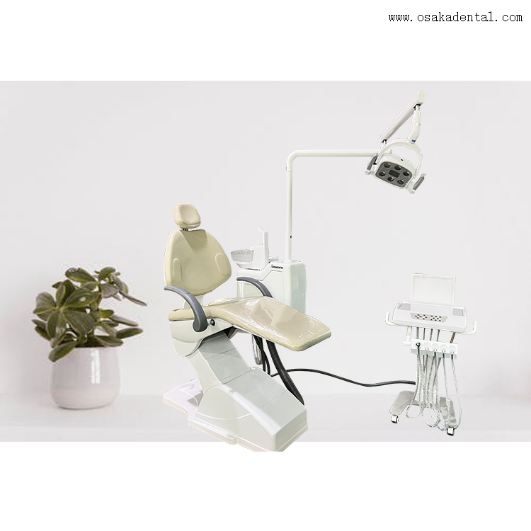 Dental chair with separated moving cart with ivory white colour Buy