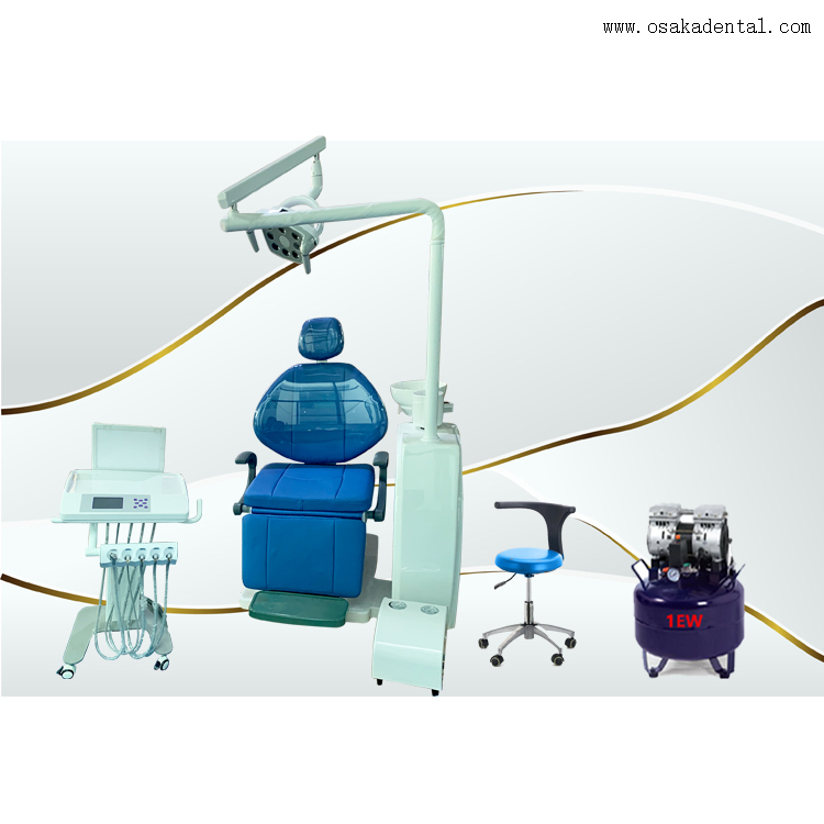 Dental Chair with Moving Cart And Blue Nice Colour / Strong base dental