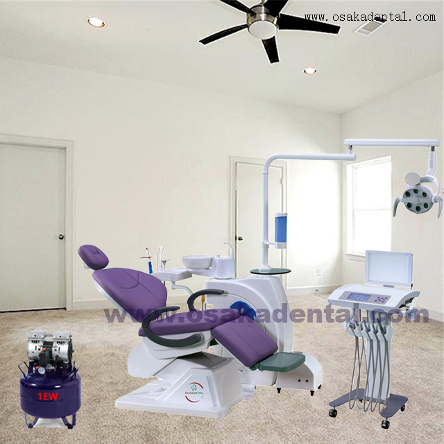Dental Chair with Moving Cart And Blue Nice Colour / Strong base dental
