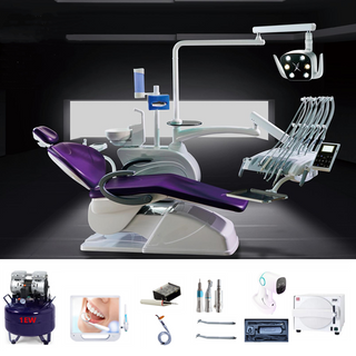 Top Mounted Tray Dental Chair Set with Stable Seat