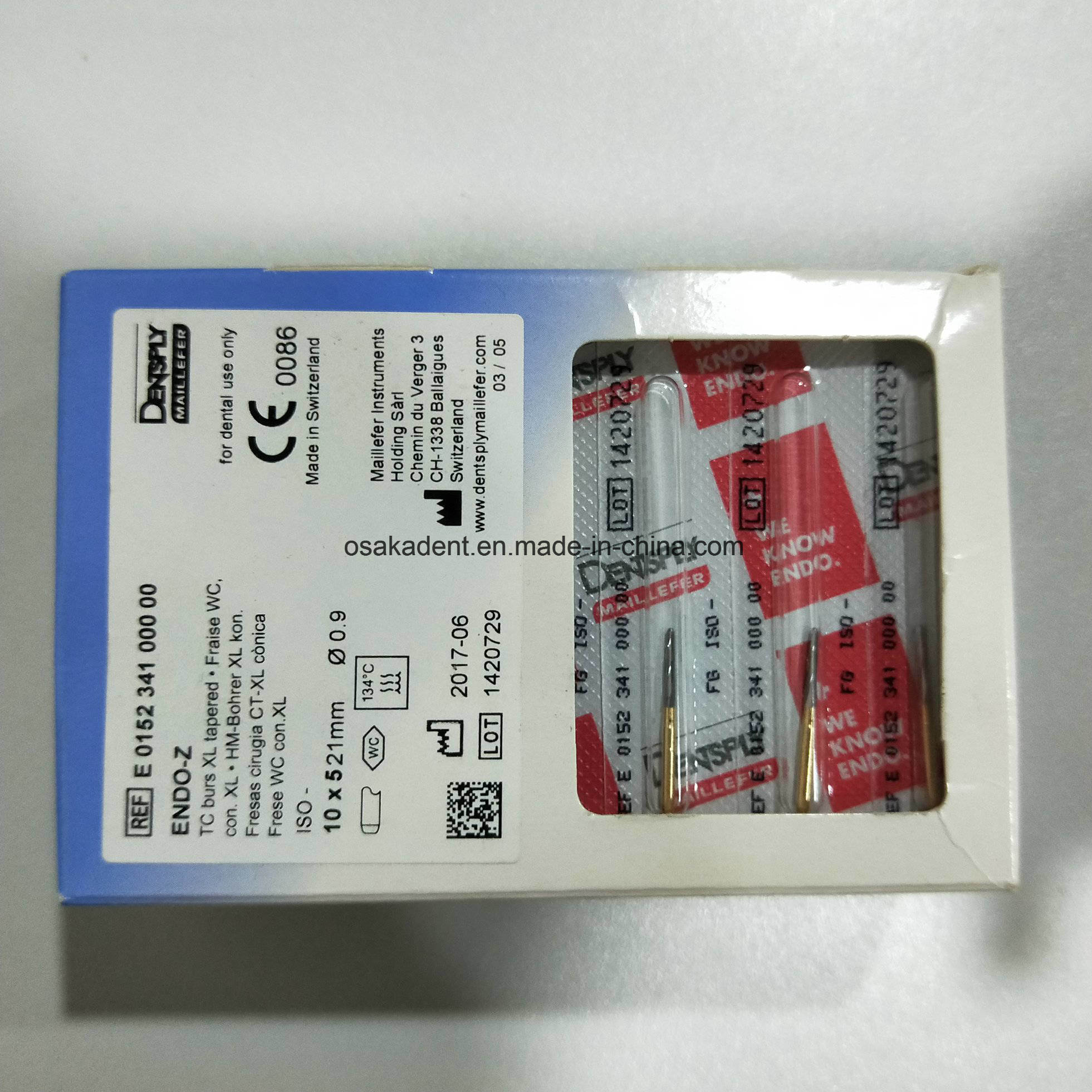 10-Pack Zekrya FG Tungsten Carbide Dental Burs - Round Shape, 1.6mm X 19mm (High Speed)